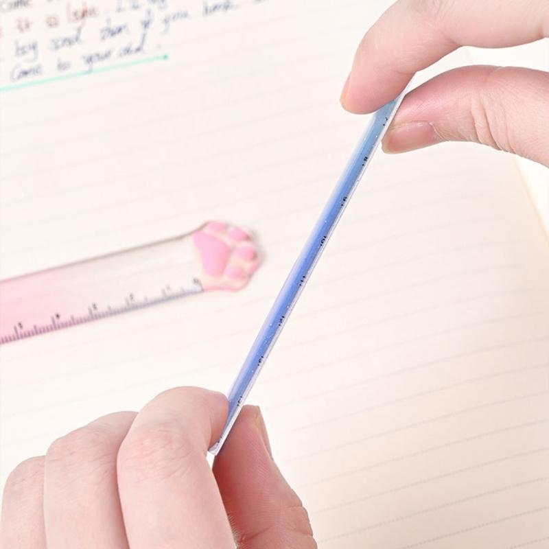 2 kusy Pravítko kočičí tlapky Kreslené pravítko Plastové odměrné pravítko Multifunkční pravítko na kreslení Dárek pro studenta