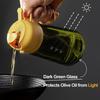 2-In-1 Dark Glass Oil Sprayer Olive Oil Dispenser Black Lightproof Oil Sprayer For Cooking Salads And Barbecues Barbecue Tools
