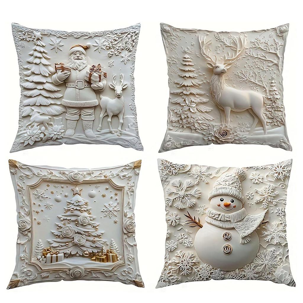 45cm Christmas Four Piece Pillowcase Set  Christmas Decoration Home Decoration 2024 Christmas Decoration