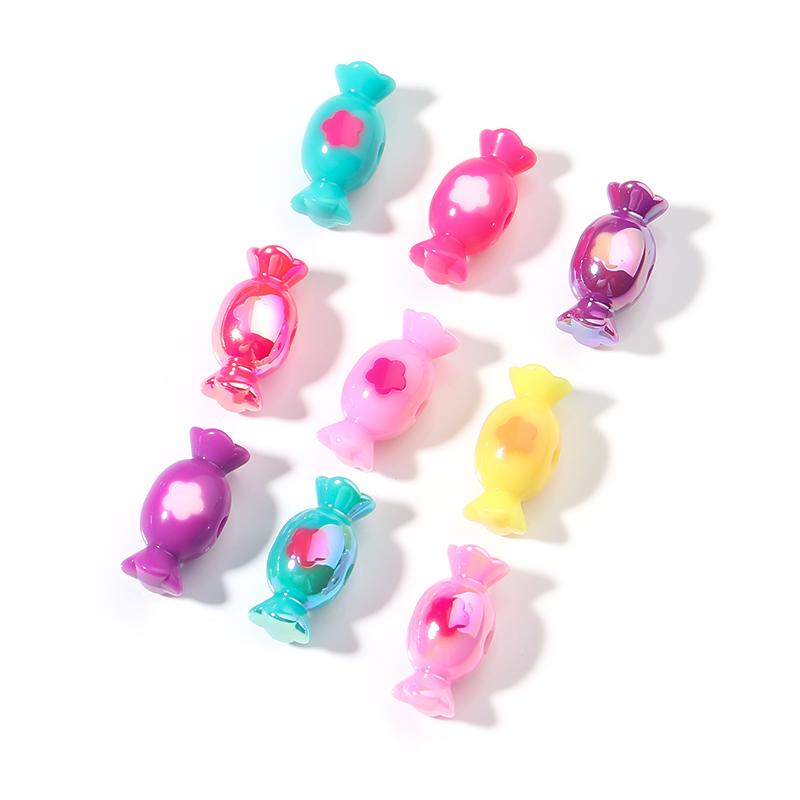 10/30pcs Candy Shape Acrylic Beads Sweet Loose Spacer Beads For Jewelry Making DIY Bracelet Necklace Phone Key Chain Accessories