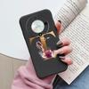 Buchstaben-Handyhülle für Honor X9b X9a Magic5 Lite Magic6 Lite 5G Hülle Retro-Blumen Rosa Schwarz Weiches TPU Initialen Silikon Fundas