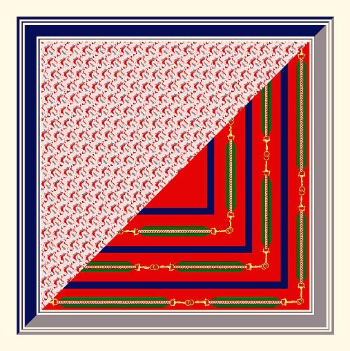 90cm Shawls and Wraps Animal Chain Pattern Imitated Silk Fabric Scarves Color Matching Scarfs for Woman Accessories