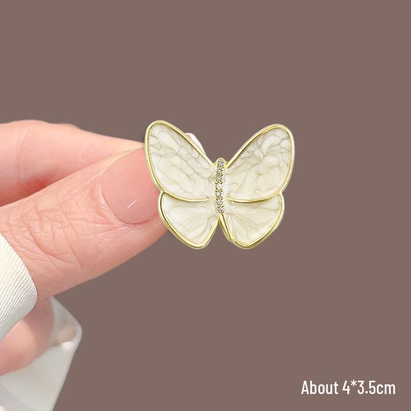 Elegantní Brož Motýl s Kamínky - Dekorace na Dámský Svetr & Kabát