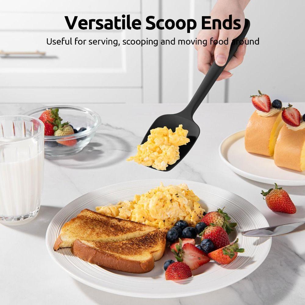 4PCS Heat Resistant Silicone Spatula Non-slip Kitchen Baking Tool Cooking Utensil Set Home Baking