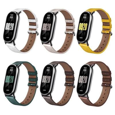 Original Strap For Xiaomi Mi Band 8 Bracelet Fashion Leather Replacement Wristband Miband 8 NFC Braided Smartwatch Watchband Wristband