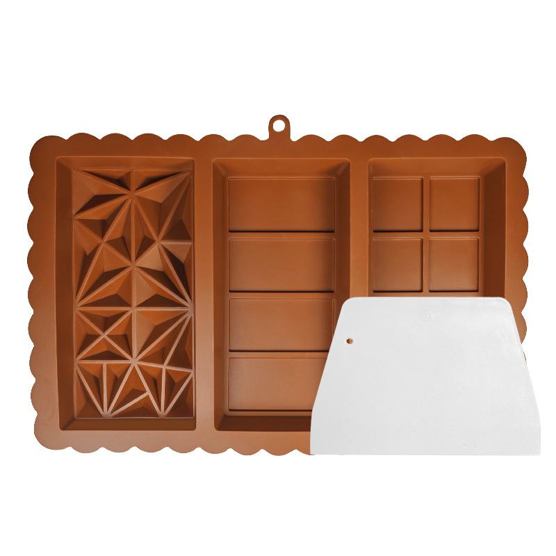 8/12/24 Zellen Schokoladenform DIY Schokoladentafel Silikonform für Schokoladentafel Pistazien-Schokoriegelform Handgemachtes Geschenk