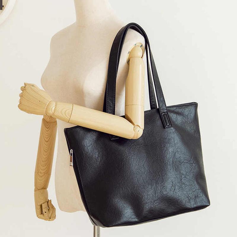 Tote Bag New Autumn and Winter Fashion Women's Bag Casual One-shoulder Commuting Soft Leather Large Capacity Bag