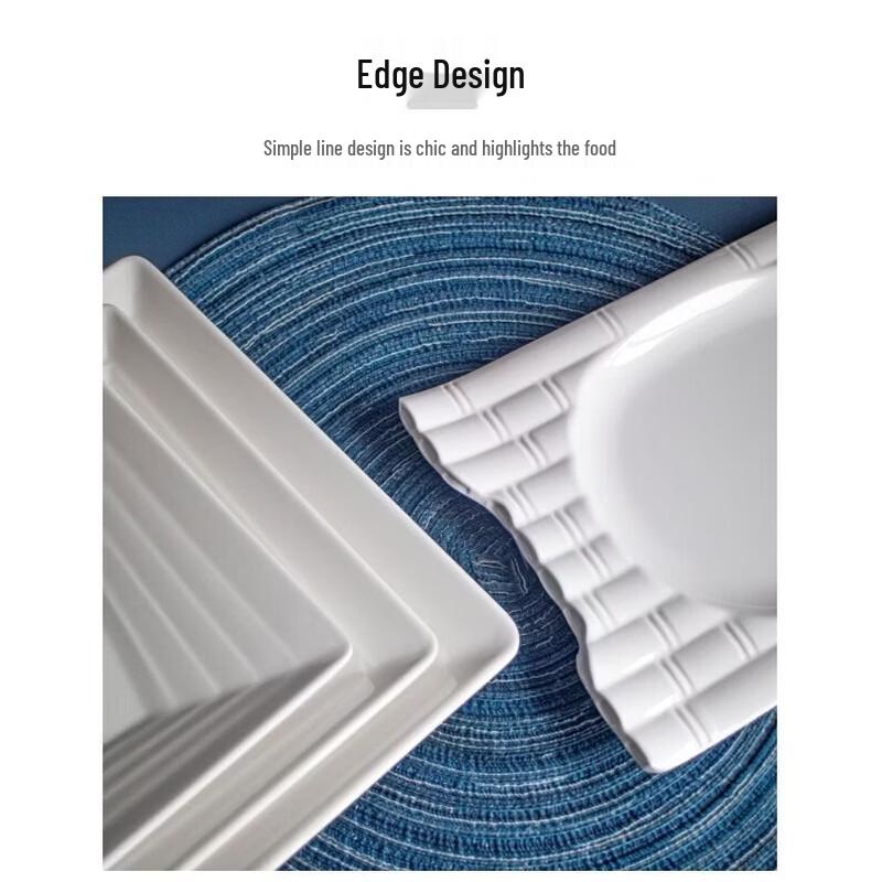 777 Food-Grade Melamine Rectangular Serving Plate
