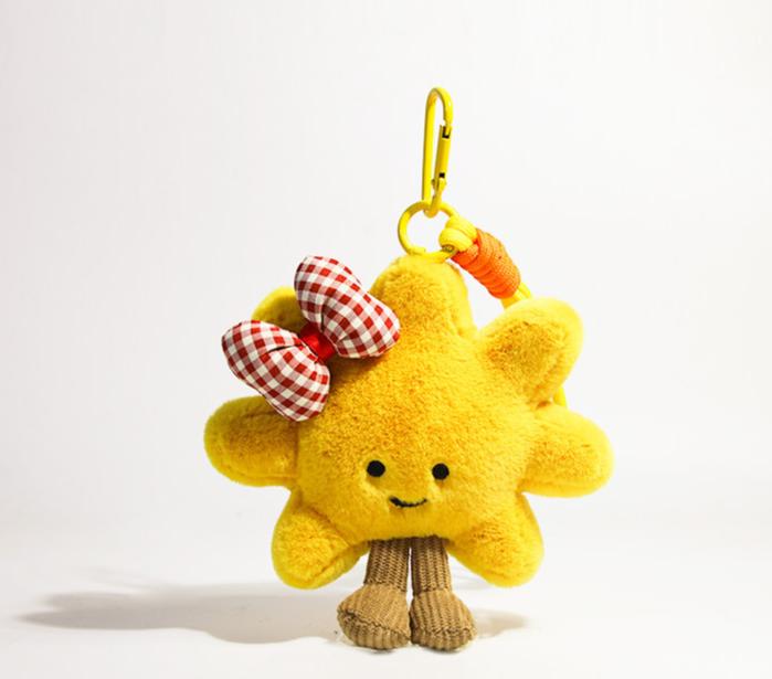 Super Schattige Zonnebloem Hanger Sleutelhanger, Cartoon Pluche Hanger Decoratie, Pluche Poppen Speelgoed Decoratie, Verjaardagscadeau Speelgoed Decoratie