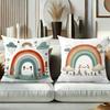 Cute Rainbow Patterned Cushion Covers for Home Decor Polyester Pillowcase, Sofa Decorative Cushion Cov Headboard Pillow