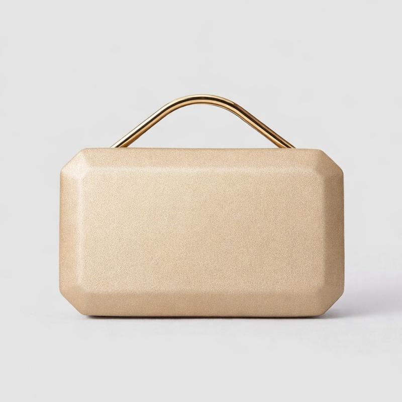 

Minimalist PU Leather Square Handbag Women Solid Color Magnetic Buckle Closure Mini Box Bag Handheld Party Clutch Purse