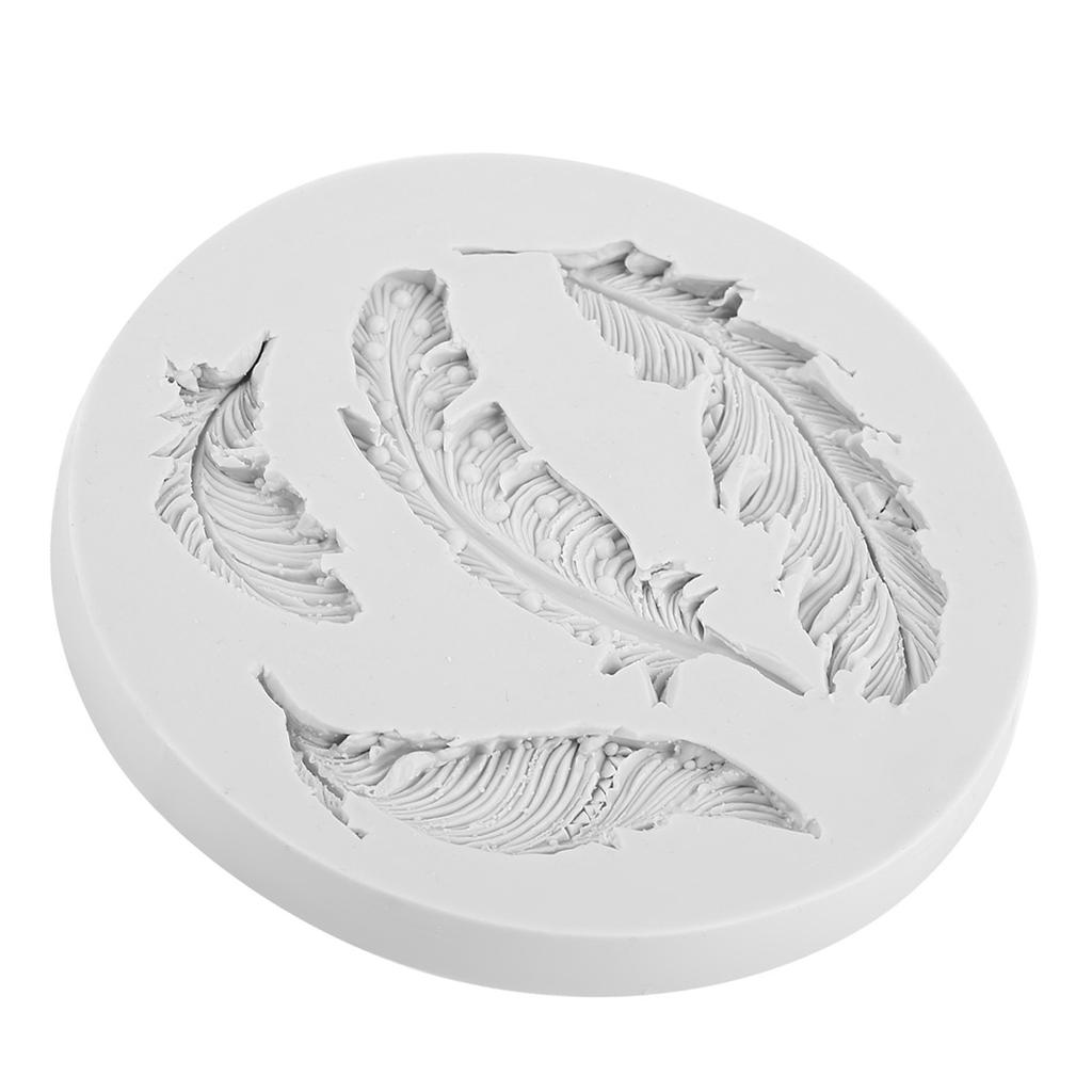 DIY Silicone Feather Shape Fondant Cake Decorating Mold Chocolate Mould Tool