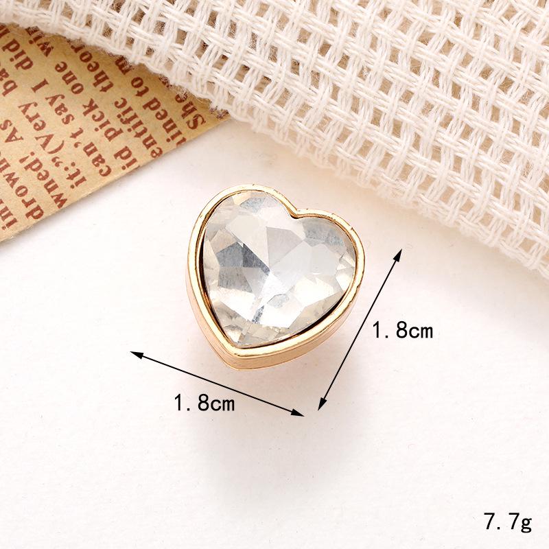 Heart Bow Gemstone Shoe Charms: DIY Detachable Accessories for Crocs and More