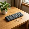 Monthly Pill Organizer 31 Day Portable Travel Pill Box with Numbered Compartments Easy Open Pill Case for Daily Medication And Supplement