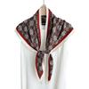 Premium retro printing autumn new silk scarf fashionable versatile diagonal headscarf decorative jeans belt triangle scarf