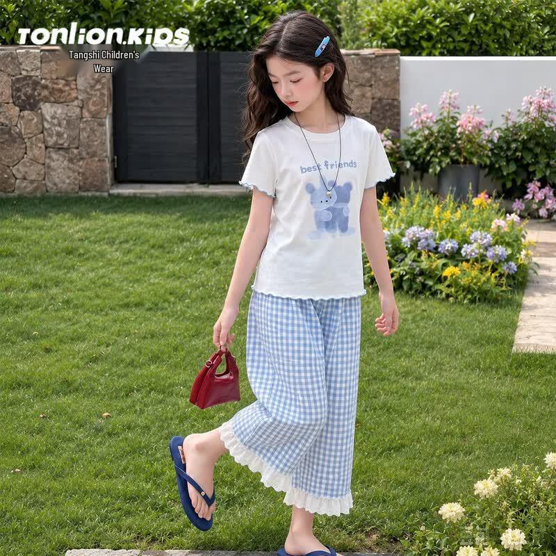 TANGSHI Girls  Summer Two-Piece Set 160