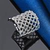 1 Piece of 925 Sterling Silver 6-10 Exquisite Hollow Ring, Fashionable Women's Gift Accessory Jewelry
