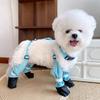 Dog Suspender Boots Connected Dog Rain Shoes Waterproof Doggy Booties Adjustable Dog Paw Protectors