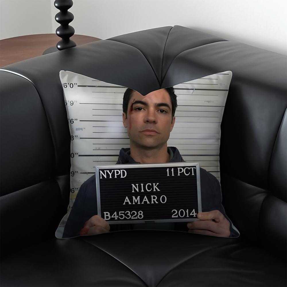 N-Nick Amaro Pillow Law & Order Character Cushion Cover Pillow Case Anti-Dustmite Invisible Zipper Silky Plush Cushion
