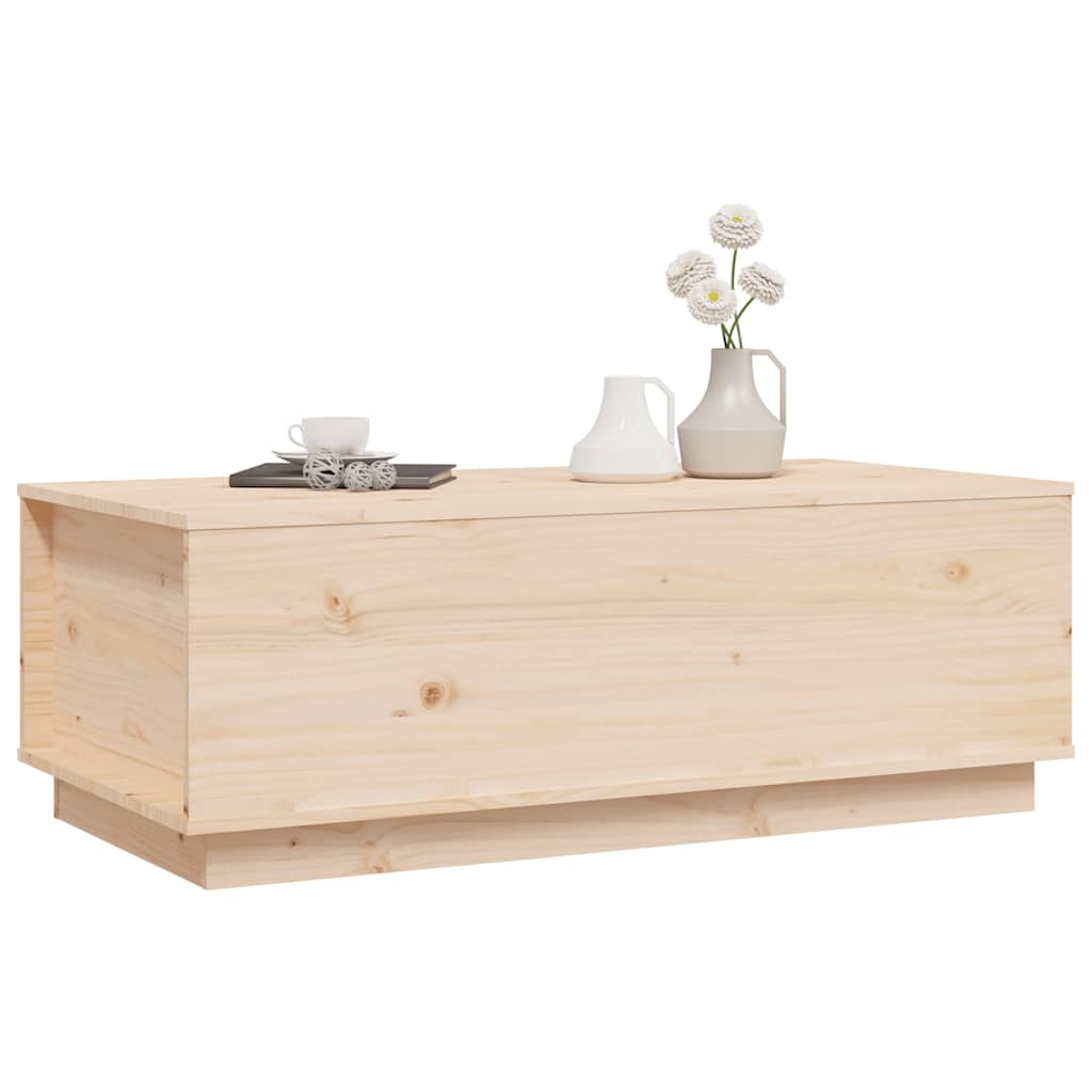 Vidaxl Stolik Kawowy, 100X50X35 Cm, Lite Drewno Sosnowe