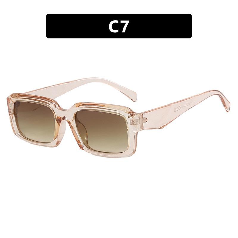 Retro Simple Square Sunglasses Women Men Personality Fashion Classic Sun Glasses Street Photography Glasses