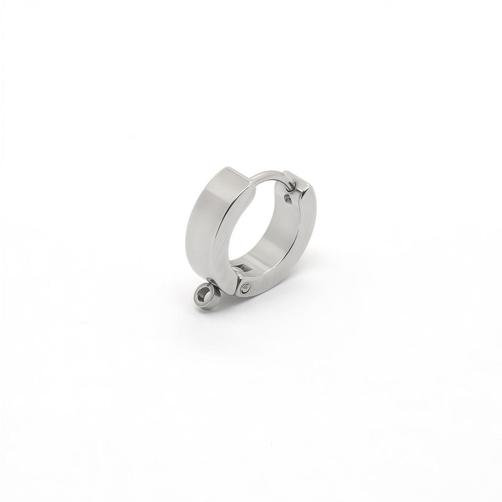 Stainless Steel Hoop Earrings with Electroplated Color Retention and Polished Finish - DIY Pendant Earring Accessories 