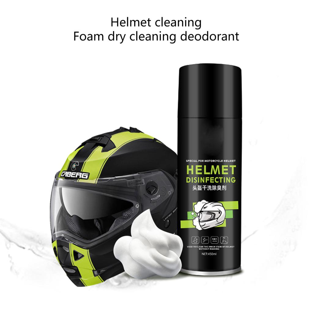 450ML Motorradhelm-Reiniger Fahrzeug-Schutz-Polierpflege-Set Motorradhelm-Pflegeset Helm-Deodorierer