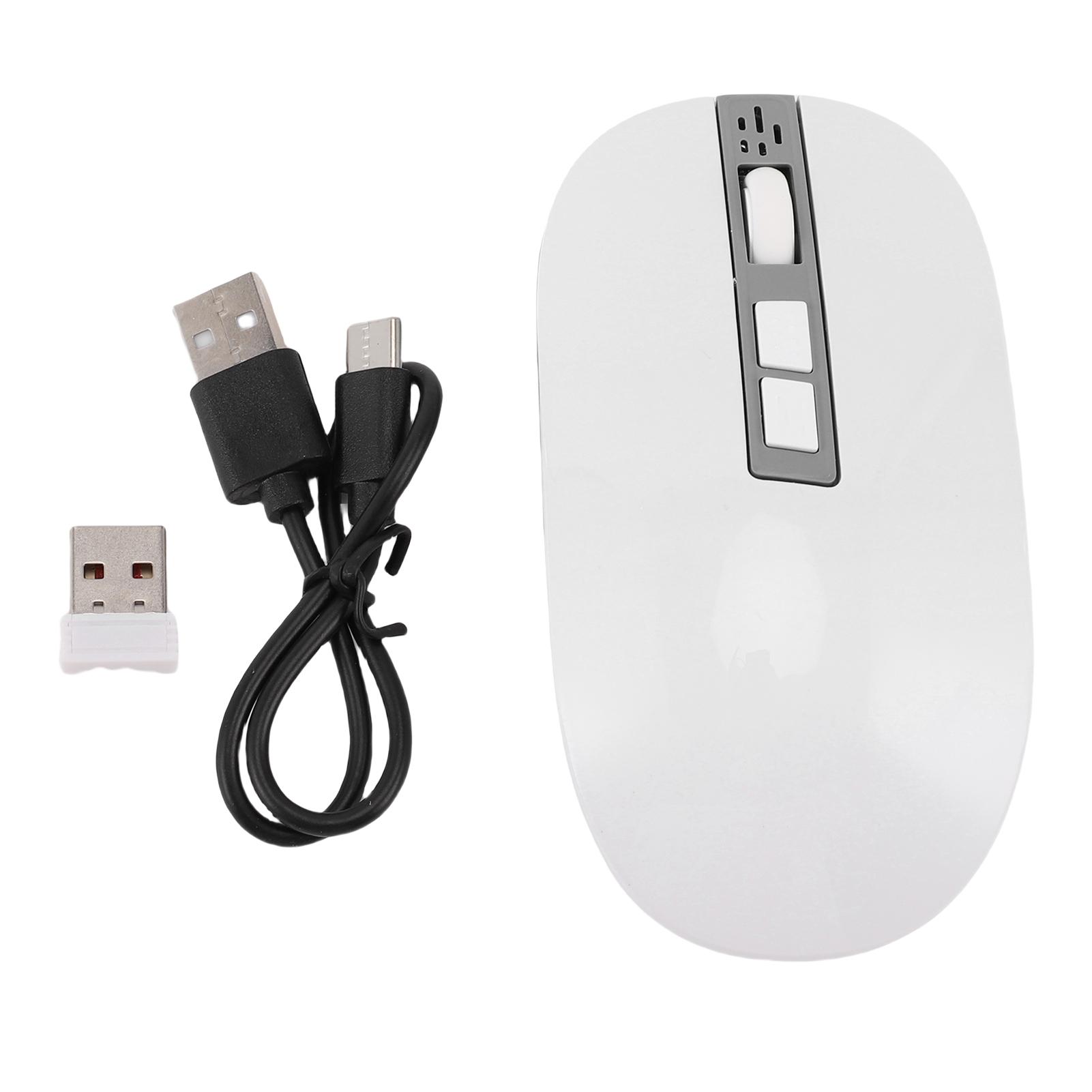 

AI Mouse Desktop Computer Smart Voice Real Time Transcription Translation Summarization Ergonomic Rechargeable for Remote Work білий