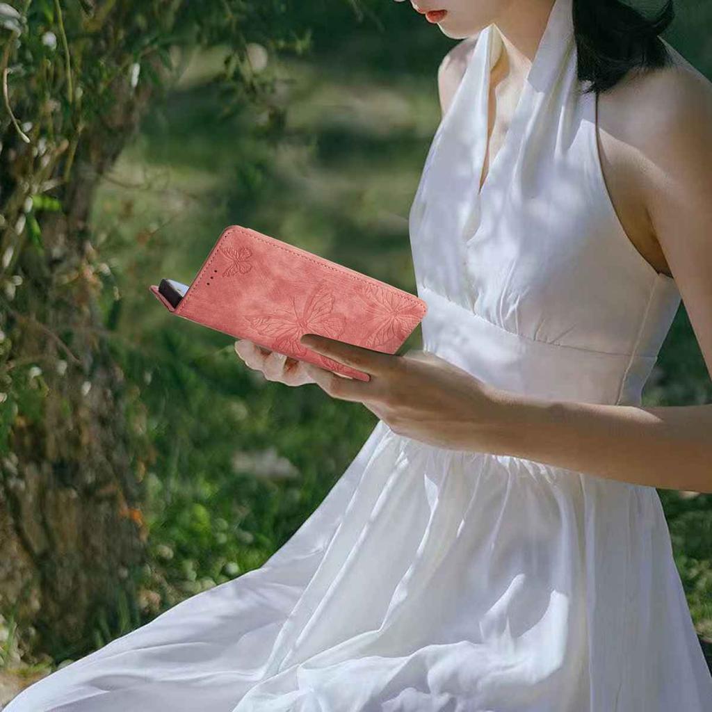 For Xiaomi Redmi 15C 4G (Global) (171mm) Case Butterfly Design Flip Wallet Leather Phone Cover Skin-Touch