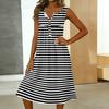 Women's Casual Sleeveless Button-down Mid-length Dress