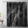 Grey Gold Marble Ink Texture Shower Curtain Set Abstract Modern Shower Curtain for Bathroom Decor Waterproof Washable Fabric