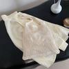 Large Capacity Knitted Shoulder Bag Handmade Weaving Woven Underarm Bag Hollow Out Handbag  Picnic