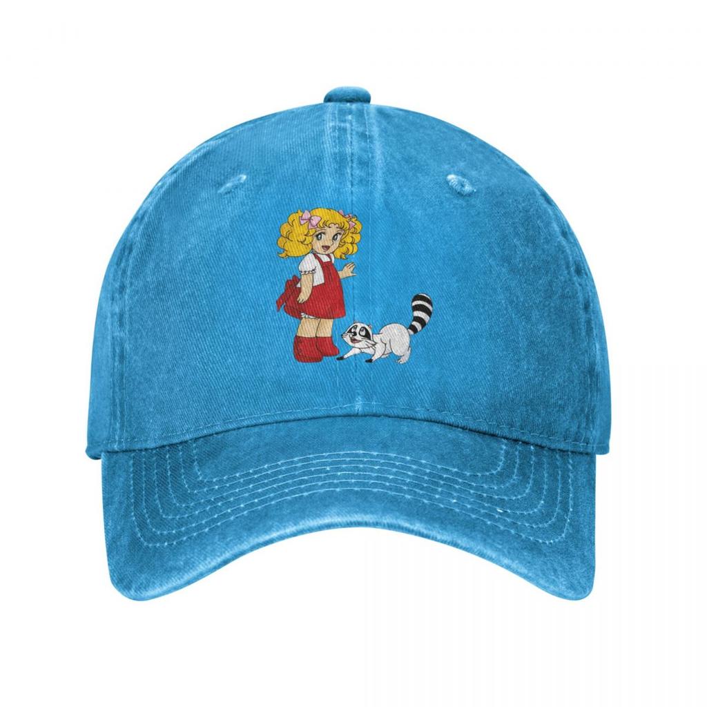 Candy Candy Anime Schneekappe Unisex Damen Baseballkappen Used Gewaschene Hüte Kappe Lässig Outdoor Sommer Snapback Hut