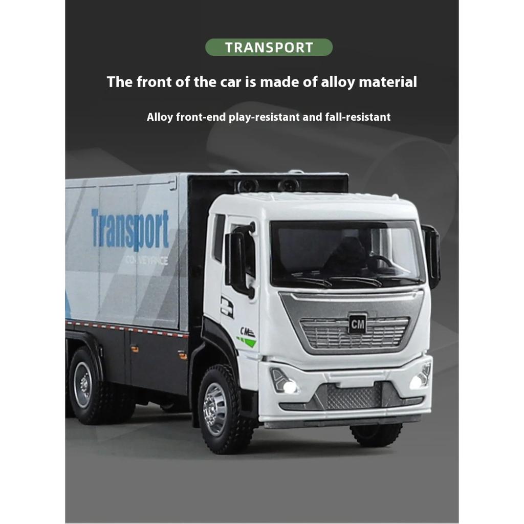 1/32 Wingspan Container Truck Alloy Toy Diecast Engineering Vehicle Model Collection of Hobby Decorative Fine Ornaments Kids Toy
