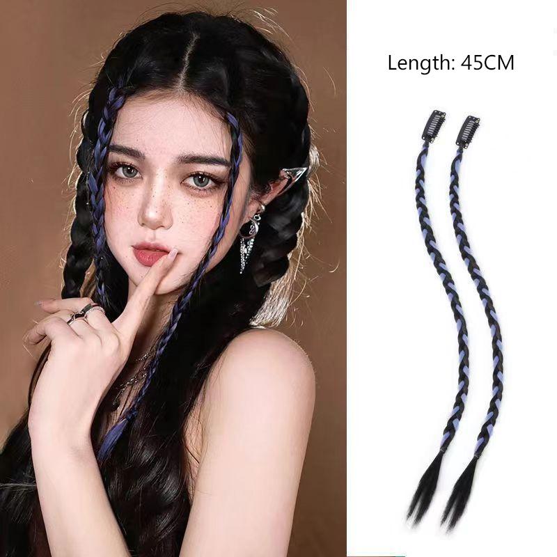 

Парик из косичек с прочной клипсой BB, легкий хвост из косичек бокс, накладка для волос для женщин синий