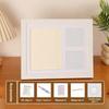 1 Set DIY Pet Paw Print Kit Frame Air Dry Clay Wooden Frame Cat Paw Print Frame Desktop Stand Non Toxic Clay