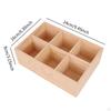 Wooden Pencil Holder Paint Brushes 6 Compartment Crafts Creative Gifts Art Marker