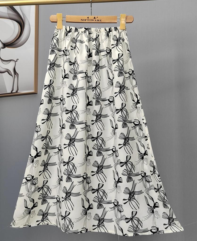 Γυναικεία καλοκαιρινή φαρδιά φούστα από βαμβακερή μεταξωτή - Plus μέγεθος, φιλική προς τη μητρότητα, Leisure Style Νοτιοανατολικής Ασίας