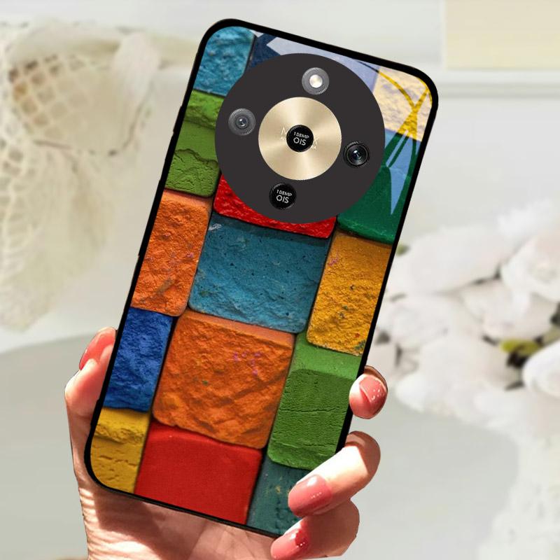 For Honor X9d 5G Case Fashion Painting Tempered Glass Shockproof Phone Case For Honor X9 D HonorX9D Back Cover Fundas Bumper