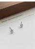 S999 Sterling Silver Shiny Star Stud Earrings for Women - Small, Elegant, Exquisite Ins Style Jewelry