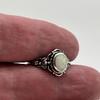 European & American Retro Opal & Diamond Alloy Ring