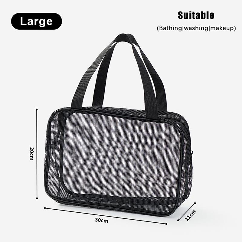 Netz-Kosmetik-Kulturbeutel Handtaschen Tragbar Reise Wasch-Körper-Duschwerkzeuge Organizer Große Kapazität Kosmetiktasche