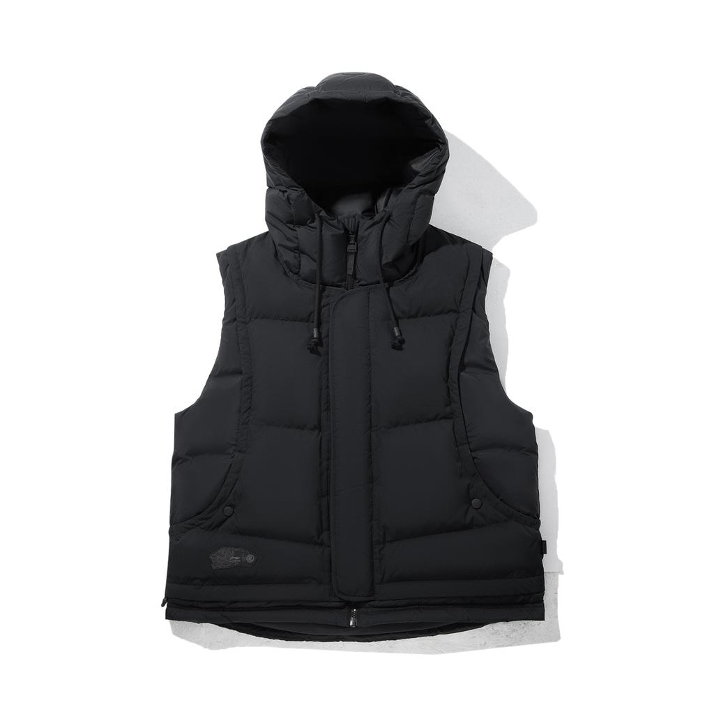 Li Ning X Jackie Chan Collaboration Kung Fu Series Hooded Zipper Solid Color Comfortable Versatile Vest Men vest AMRV049-3