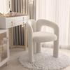 OEING Velvet Backrest Vanity Stool