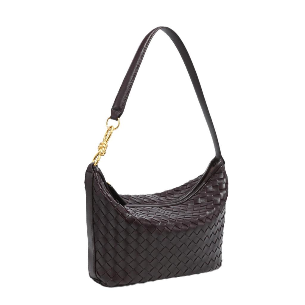 Handmade Women's Soft Leather Woven Shoulder Bag