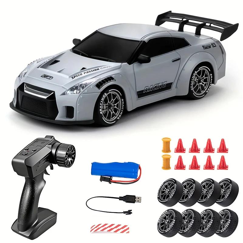 1/24 RC Drift Cars High Speed Vehicle Mustang 4WD Remote Control Racing Car Toy Boys Competition Race Car Gift Replaceable Tire