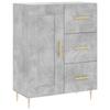 VidaXL Buffet gris béton 69,5x34x90 cm bois d'ingénierie 830248