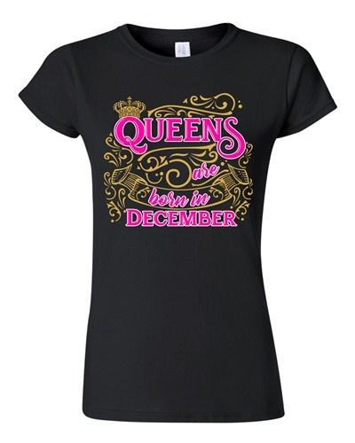 Junior Queens Are Born In December Crown Birthday Funny DT T-Shirt Tee Unisex T-Shirt M
