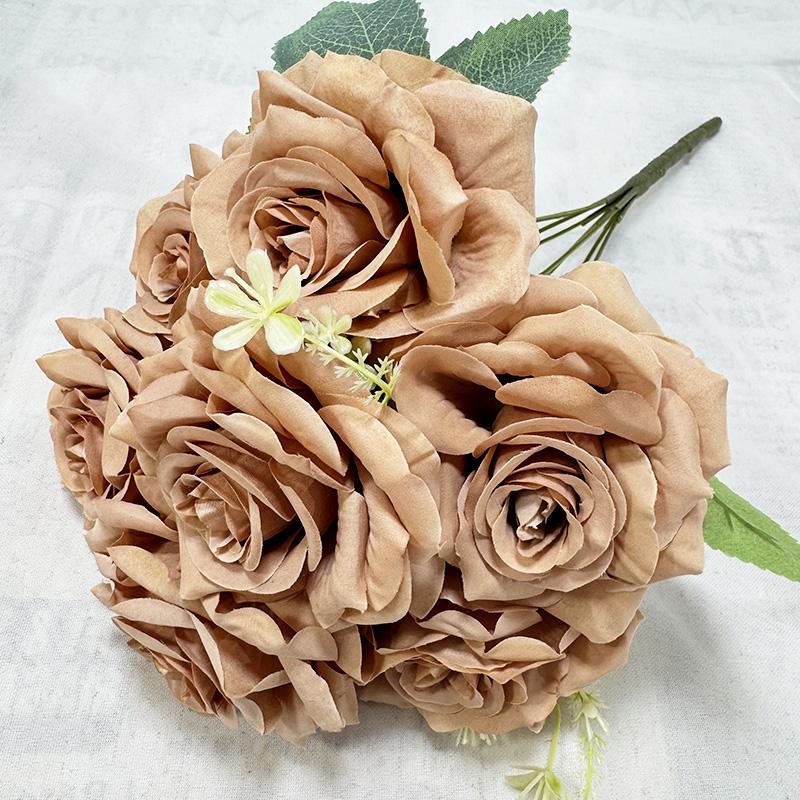 Artificial Flowers Home Wedding Decoration Mei Kai 7 Head Large Horn Rose