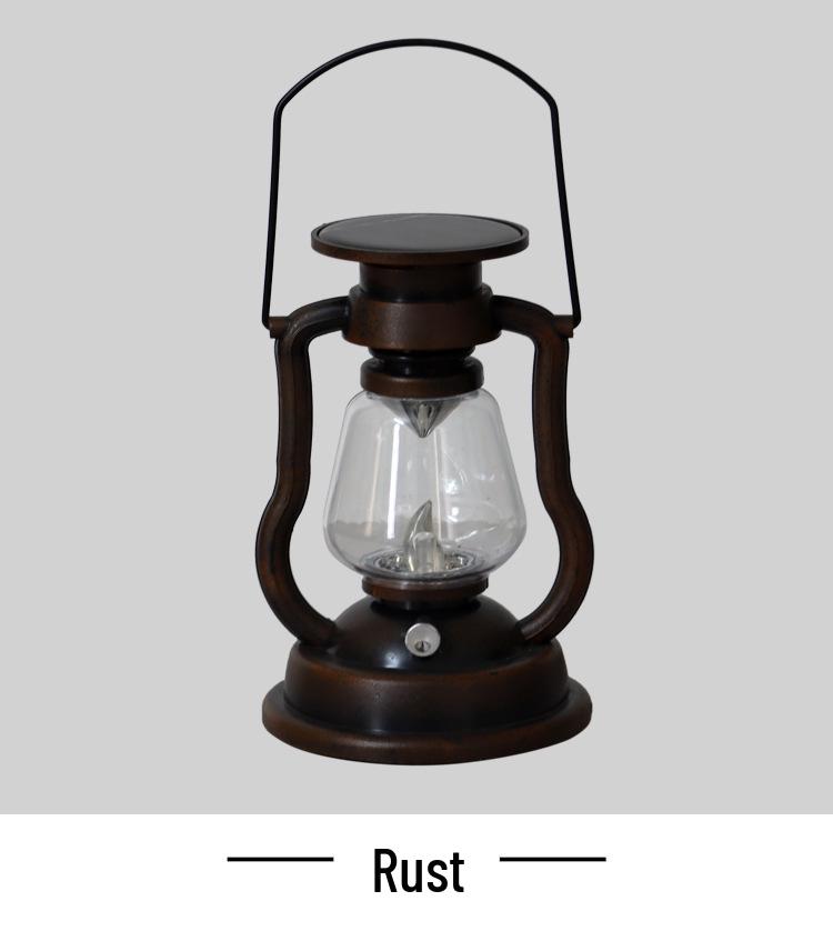 Vintage Solar LED Horse Lantern: Outdoor & Garden Decorative Flame Candle Light